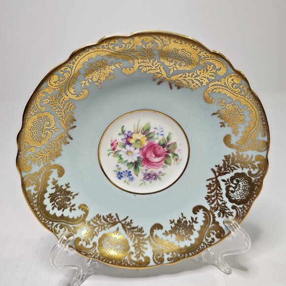 Vintage Paragon Replacement Saucer Bone China Mde in England Light Blue Band - Picture 5 of 9